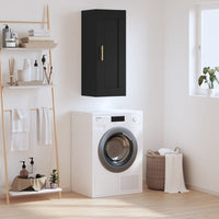 Thumbnail for Wandschrank Schwarz 34,5x34x90 cm Holzwerkstoff