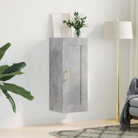 Thumbnail for Wandschrank Betongrau 34,5x34x90 cm Holzwerkstoff