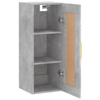 Thumbnail for Wandschrank Betongrau 34,5x34x90 cm Holzwerkstoff