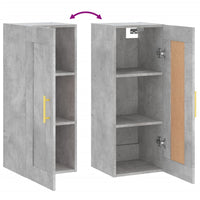 Thumbnail for Wandschrank Betongrau 34,5x34x90 cm Holzwerkstoff