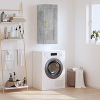 Thumbnail for Wandschrank Betongrau 34,5x34x90 cm Holzwerkstoff
