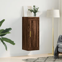 Thumbnail for Wandschrank Braun Eichen-Optik 34,5x34x90 cm Holzwerkstoff