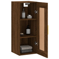 Thumbnail for Wandschrank Braun Eichen-Optik 34,5x34x90 cm Holzwerkstoff