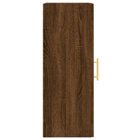 Thumbnail for Wandschrank Braun Eichen-Optik 34,5x34x90 cm Holzwerkstoff