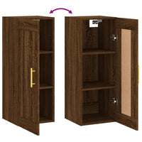 Thumbnail for Wandschrank Braun Eichen-Optik 34,5x34x90 cm Holzwerkstoff