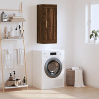 Thumbnail for Wandschrank Braun Eichen-Optik 34,5x34x90 cm Holzwerkstoff