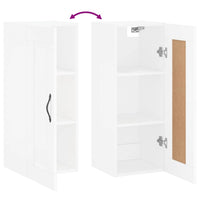 Thumbnail for Wandschrank Weiß 34,5x34x90 cm Holzwerkstoff
