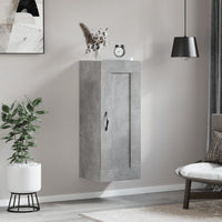 Thumbnail for Wandschrank Betongrau 34,5x34x90 cm Holzwerkstoff