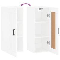 Thumbnail for Wandschrank Weiß 34,5x34x90 cm Holzwerkstoff