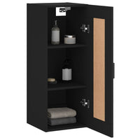 Thumbnail for Wandschrank Schwarz 34,5x34x90 cm Holzwerkstoff