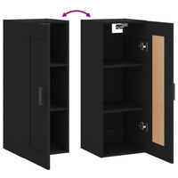 Thumbnail for Wandschrank Schwarz 34,5x34x90 cm Holzwerkstoff