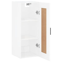 Thumbnail for Wandschrank Hochglanz-Weiß 34,5x34x90 cm Holzwerkstoff