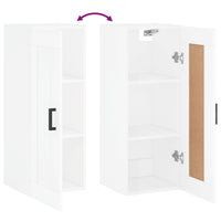 Thumbnail for Wandschrank Hochglanz-Weiß 34,5x34x90 cm Holzwerkstoff