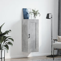 Thumbnail for Wandschrank Betongrau 34,5x34x90 cm Holzwerkstoff