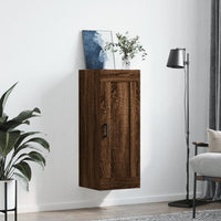 Thumbnail for Wandschrank Braun Eichen-Optik 34,5x34x90 cm Holzwerkstoff