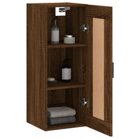 Thumbnail for Wandschrank Braun Eichen-Optik 34,5x34x90 cm Holzwerkstoff