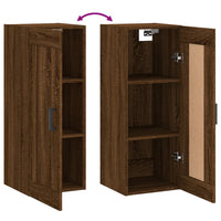 Thumbnail for Wandschrank Braun Eichen-Optik 34,5x34x90 cm Holzwerkstoff
