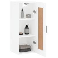 Thumbnail for Wandschrank Weiß 34,5x34x90 cm Holzwerkstoff