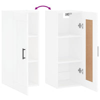 Thumbnail for Wandschrank Weiß 34,5x34x90 cm Holzwerkstoff