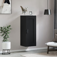 Thumbnail for Wandschrank Schwarz 34,5x34x90 cm Holzwerkstoff
