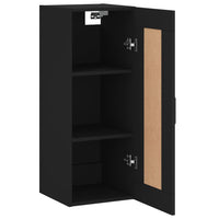 Thumbnail for Wandschrank Schwarz 34,5x34x90 cm Holzwerkstoff