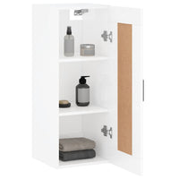 Thumbnail for Wandschrank Hochglanz-Weiß 34,5x34x90 cm Holzwerkstoff