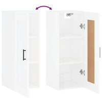 Thumbnail for Wandschrank Hochglanz-Weiß 34,5x34x90 cm Holzwerkstoff