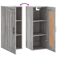 Thumbnail for Wandschrank Grau Sonoma 34,5x34x90 cm Holzwerkstoff