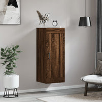 Thumbnail for Wandschrank Braun Eichen-Optik 34,5x34x90 cm Holzwerkstoff