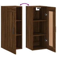 Thumbnail for Wandschrank Braun Eichen-Optik 34,5x34x90 cm Holzwerkstoff