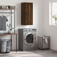 Thumbnail for Wandschrank Braun Eichen-Optik 34,5x34x90 cm Holzwerkstoff