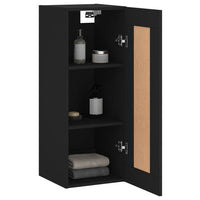 Thumbnail for Wandschrank Schwarz 34,5x34x90 cm Holzwerkstoff