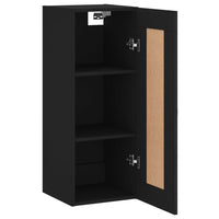 Thumbnail for Wandschrank Schwarz 34,5x34x90 cm Holzwerkstoff