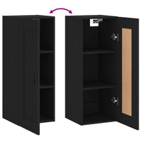Thumbnail for Wandschrank Schwarz 34,5x34x90 cm Holzwerkstoff