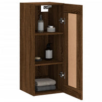 Thumbnail for Wandschrank Braun Eichen-Optik 34,5x34x90 cm Holzwerkstoff