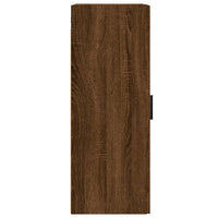 Thumbnail for Wandschrank Braun Eichen-Optik 34,5x34x90 cm Holzwerkstoff