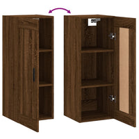 Thumbnail for Wandschrank Braun Eichen-Optik 34,5x34x90 cm Holzwerkstoff