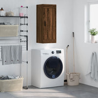 Thumbnail for Wandschrank Braun Eichen-Optik 34,5x34x90 cm Holzwerkstoff