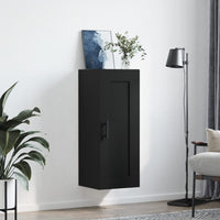 Thumbnail for Wandschrank Schwarz 34,5x34x90 cm Holzwerkstoff