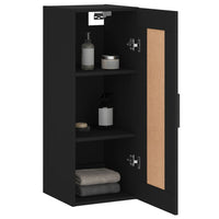 Thumbnail for Wandschrank Schwarz 34,5x34x90 cm Holzwerkstoff