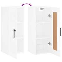 Thumbnail for Wandschrank Hochglanz-Weiß 34,5x34x90 cm Holzwerkstoff