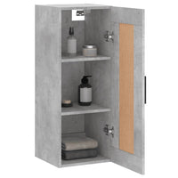 Thumbnail for Wandschrank Betongrau 34,5x34x90 cm Holzwerkstoff