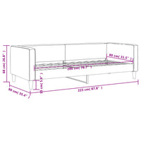 Thumbnail for Tagesbett Taupe 80x200 cm Stoff
