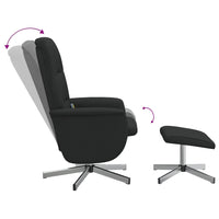Thumbnail for Massagesessel mit Fußhocker Schwarz Stoff