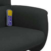 Thumbnail for Massagesessel mit Fußhocker Schwarz Stoff