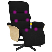 Thumbnail for Massagesessel mit Fußteil Schwarz Stoff