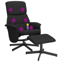 Thumbnail for Massagesessel mit Fußhocker Schwarz Stoff
