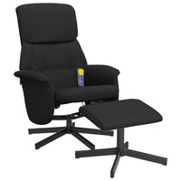 Thumbnail for Massagesessel mit Fußhocker Schwarz Stoff
