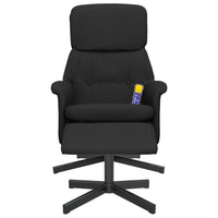 Thumbnail for Massagesessel mit Fußhocker Schwarz Stoff
