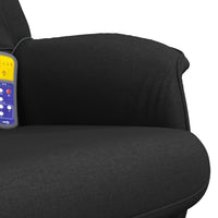 Thumbnail for Massagesessel mit Fußhocker Schwarz Stoff